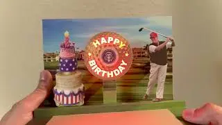 Donald Pop Up Golf Birthday Card