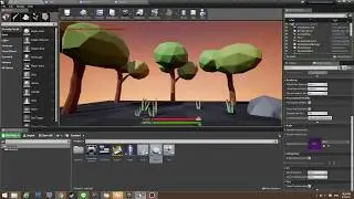 Unreal Engine 4 Random Scale Rotation and Color Object (Trees,Grass,Rock)
