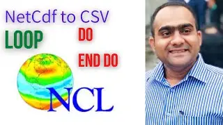 Netcdf data to csv file in NCL | loop in NCL