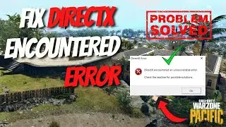 How to fix Directx Encountered Error COD Warzone | Fix Directx Error Warzone 👈