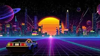 Retro Night Drive 🌇 DeLorean Synthwave Mix for Focus & Chill (1 Hour)