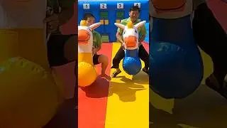 😂Happy Inflatable Horse Riding Game! 🎉🐎 Gallop and Have Fun in a Joyful Adventure! 