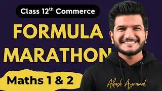 Class 12th Commerce Maths FORMULA MARATHON Boards 2026 | HSC Commerce Maths Board Exam 2026 Akash