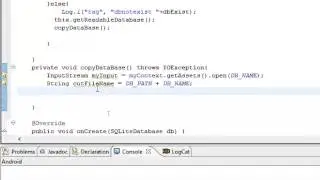 Android application jokes 9 SQLite copy data base  from assets if not exist