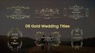Beautiful Golden Wedding Titles After Effects Template