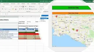 Excel VBA Demo Google Maps Distance Matrix and Static Map Image API