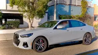 All electric 2024 BMW i5 US spec first road video