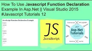 How to use javascript function declaration in asp.net || visual studio 2015 
