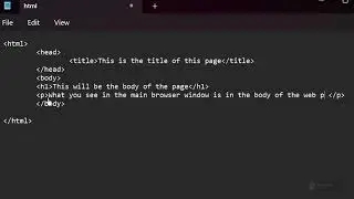 How to Create a web page on a PC with Notepad