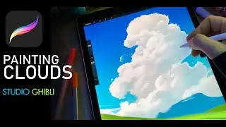 Как рисовать облака в стиле GHIBLI. IPAD