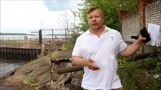 В центре Кинешмы неслабо размывает беспризорную дамбу