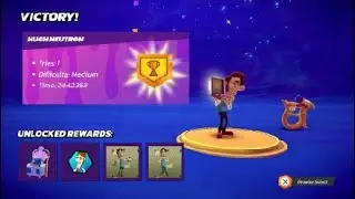Nickelodeon All-Star Brawl Arcade: Hugh Neutron, Medium