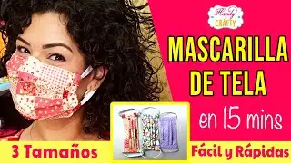 Cómo hacer MASCARILLA DE TELA con Bolsillo para Filtro / Tapabocas / Cubrebocas - 3 Tamaños