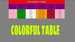 Make ColorFul Table With HTML and CSS