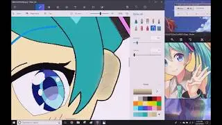 HATSUNE MIKU On ms Paint (using mouse)