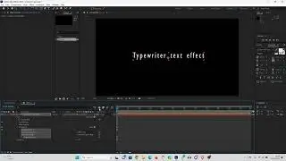 Typewriter Text Effect. Adobe After Effects Tutorial
