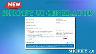 Free Shopify UI Generator Tool - Add Custom Fields to Shopify Product Page, Cart Page, Contact Form