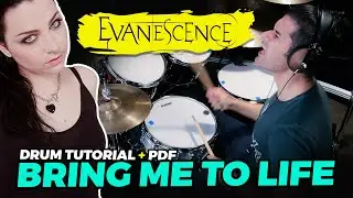 Bring me To Life (EVANESCENCE) Drum Tutorial + PDF