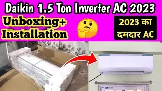 Daikin 1.5 Ton 5 Star Inverter Split AC Unboxing & Installation 2023 🔥 Daikin FTKM50U/MTKM50U AC