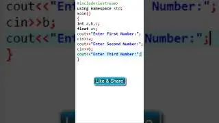 Program to find the average of given three numbers in C++ Programming Language | Learners Region