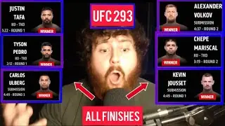 MMA Guru Reacts To Every Finish at UFC 293