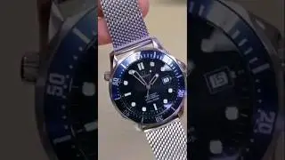 Omega stainless steel mesh with SMP 2220.80 #OmegaSeamaster #omegawatches #JamesBond #007