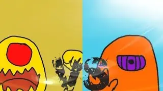 AMONG FIGHT - Laranja vs amarelo impostor