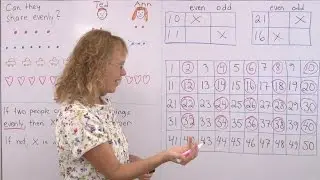Even and odd numbers - lesson for 1st or 2nd grade