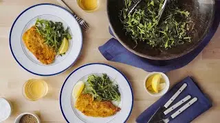 Classic Chicken Milanese with Simple Arugula Salad