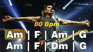 Pop Rock Guitar Backing Track in A Minor - 80 Bpm