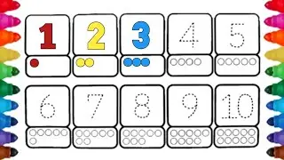 🔢 Numbers drawing and coloring🖊️🖍️ | Teaching drawing and coloring to children | Draw and color