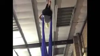 Aerial Silks || Banana split into Figure 8 drop || Dayna Timmons