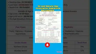 Oil and Natural Gas Corporation Apprentice Recruitment 