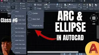 How to draw ARC and ELLIPSE in AutoCAD | AutoCAD for beginners