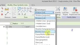 REVIT 2023 FAMILIES COURSE:  Module 4 | 8. Windows floor plan wing / opening symbolic lines