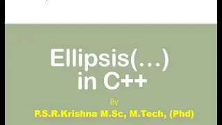 ellipsis in C++