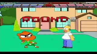 MUGEN Fight - Gumball Watterson vs. Homer Simpson