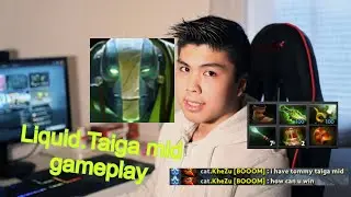 Liquid.Taiga Earth spirit mid gameplay full game patch 7.27d