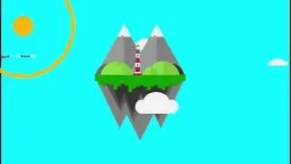 Adobe illustrator + After effects - Floating Island ANIMATION