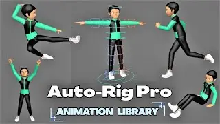 Auto Rig Pro: Animation Library Tutorial | 3D Blender Animation Addon Animate Any Human 3D Character