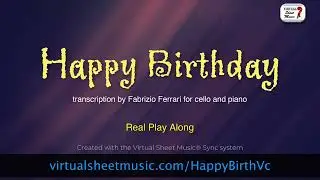 Happy Birthday for cello (or tuba) and piano - Sheet Music Play-Along