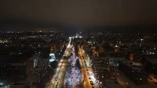 Вечерний г. Салават с высоты