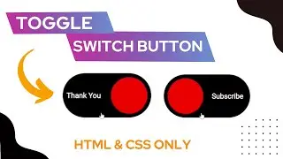 Creating a Toggle Button with Pure HTML and CSS | switch toggle | vikash speaks.