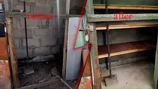 He rebuilt the chicken coop and turned it into a warehouse for cans and other supplies.