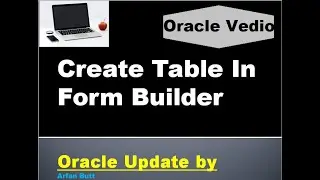 Create Table in Oracle Form Builder