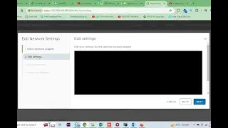 Black screen on changing network settings on vCenter 7 in Hindi