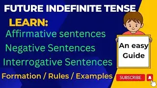 Future Indefinite Tense Affirmative | Negative & Interrogative Sentences | Learn with Examples