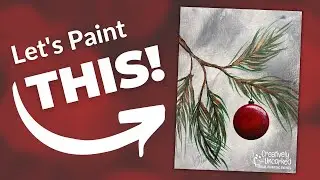 Holiday Pine - Easy Christmas Ornament Acrylic Painting Tutorial