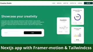 Next JS 13 Website : Responsive website using Nextjs Tailwindcss Framer-motion.
