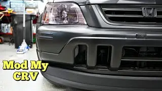 Installing Jeep Lip Rear Spoiler and Tinting Headlights Taillights 97-01 Honda CRV RD1